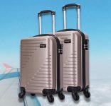 Conjunto Mala de Viagem pp e P Chicago Swiss Move Champagne