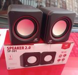 Speaker C3Tech SP-301 Preto – Sistema de audio 2.0 P2 Com Blindagem Eletromagnética alimentacao via porta USB