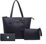 Kit Bolsa Feminina Tipo Sacola + Necessaire + Carteira Willibags (Marrom ou Rosa)