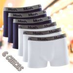 Kit 6 Cuecas Boxer Algodão, Mash, Masculino