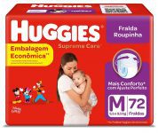 Fralda Huggies Supreme Care Roupinha M – 72 fraldas