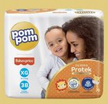 Fralda Pom Pom Derma Protek Mega Xg 38Un, Pom Pom, Laranja, Extra Grande