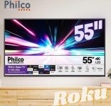 Smart TV Philco 55” PTV55G52R2C Roku Tv 4K Dolby HDR10 LED
