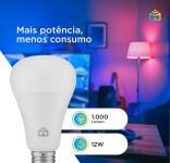 Smart Lâmpada Wi-Fi RGB+ Positivo Casa Inteligente, Branco Quente e Frio, Cores Mais Vibrantes, 1000 Lúmens, RGB, LED 12W, Bivolt – Compatível com Alexa