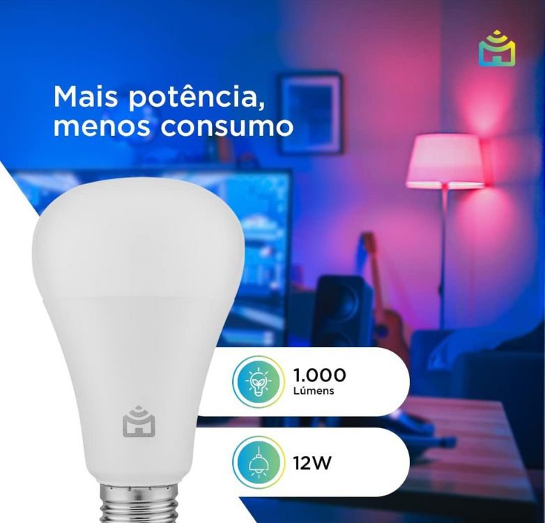 Smart Lâmpada Wi-Fi RGB+ - Positivo Casa Inteligente