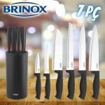 Jogo de Facas Brinox Inox com Cepo 2558/400 – 7 Peças