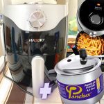 Fritadeira Elétrica Air Fryer Mallory – 3L + Panela de Pressão Panelux – 4,5 L