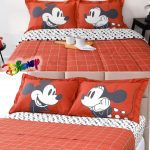 Jogo de Cama Queen Mickey e Minnie Percal 180 Fios 4 Peças 100% Algodão – Casa e Conforto + Disney