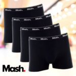 Kit 4 Cuecas Boxer Algodão, Mash, Masculino
