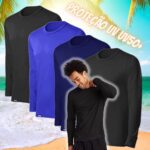 Kit com 04 Camisetas Proteção UV Masculina UV50+ Secagem Rápida Cores