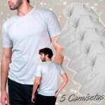 Kit com 5 Camisetas Masculina Dry Fit Part.B