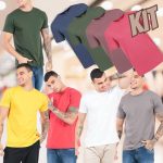 Kit 4 Camisetas 100% Algodão 30.1 Penteadas