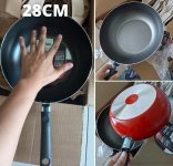 Wok Garlic, 28cm, 4,1 Litros, 28 X 9 Cm, Vermelho, Brinox