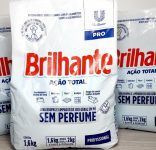 Lava-Roupas e Limpador de Uso Geral em Pó Profissional sem Perfume Brilhante Ação Total Pro Pacote 1, 6kg