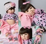 Bebê Reborn Zuri Menina Pijama Brinquedos Fada Madrinha Boneca Articulada 100% Silicone + Pode dar Banho