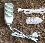 Extensao 3 Tomadas Slim Bipolar, Force Line, Branco 3,0M
