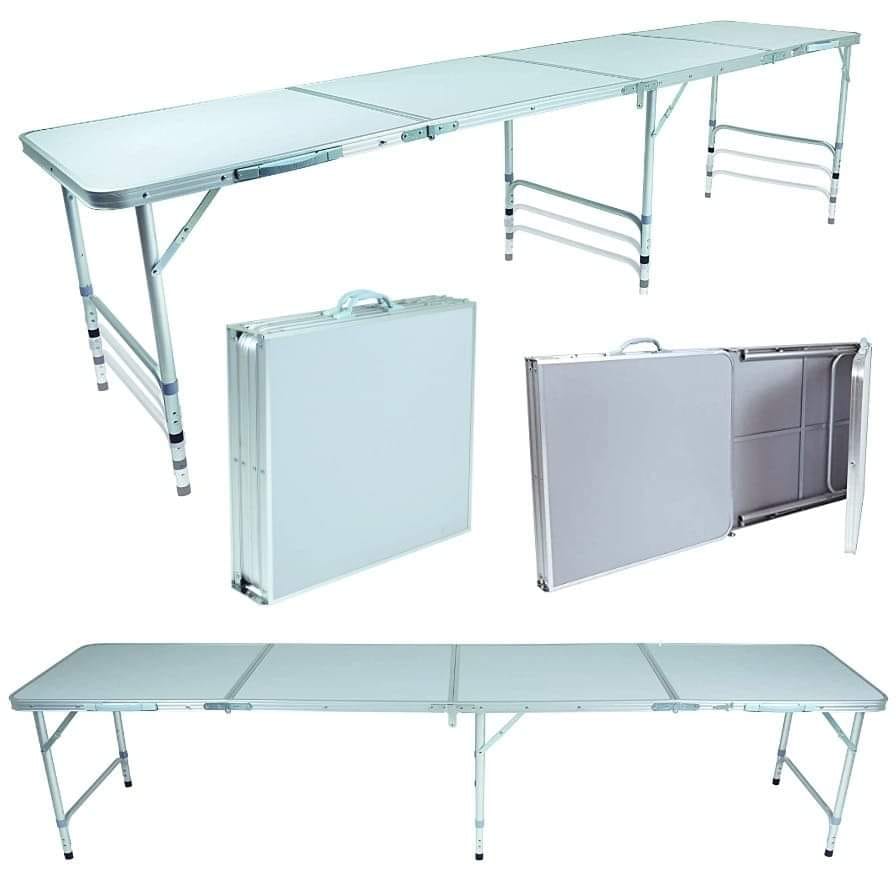 Mesa de Alumínio Dobrável Brisa 2.39M X 62 cm - Adoro Promoção