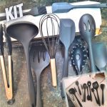 Conjunto Kit De Utensílios De Cozinha 10 Peças Silicone Inox
