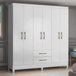 Guarda Roupas Casal com 6 Portas Panamá Branco