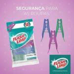 Prendedor de roupas Classic 12 Peças, LAV6889,Flash Limp