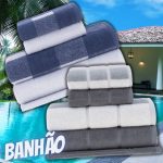 Jogo De Toalha Banho Alasca Percal ou Tóquio 5 Pecas – Casa E Conforto By Buddemeyer – Colecao Urban
