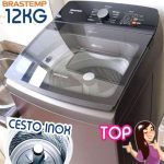 Lavadora de Roupas Brastemp 12Kg Cesto Inox – 12 Programas de Lavagem Titânio BWK12A9