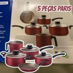 Jogo Panelas Alumínio 5 peças Paris Vermelho Tramontina