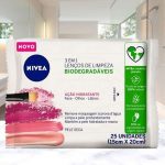 NIVEA Lenços de Limpeza Facial Demaquilantes 3 em 1 Hidratante 25 un