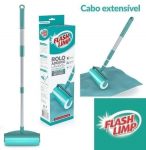 Rolo Adesivo Lavável com Cabo Extensível, remove poeira, pelos e fiapos, FLP7672, Flash Limp
