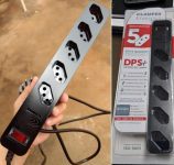 iClamper Energia 5 Tomadas – Filtro de Linha + DPS – Preto, Comprimento do cabo de entrada: 1 m