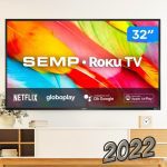 Smart TV 32” HD LED Semp R6500 Wi-Fi – Bluetooth 3 HDMI 1 USB