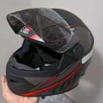 Capacete Moto R8 Pro Tork 60 Viseira Fume Preto/Vermelho