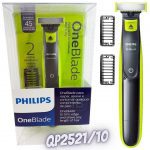 Aparador e raspador de barba, OneBlade QP2521/10, Bivolt, com 2 pentes