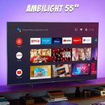 PHILIPS Android TV Ambilight 55″ 4K 55PUG7906/78, Google Assistant Built-in, Comando de Voz, Dolby Vision/Atmos, VRR/ALLM, Bluetooth 5.0
