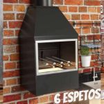Churrasqueira à Carvão de Parede Metávila 650C – para 6 Espetos