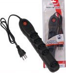 Filtro de Linha com Disjuntor 5T, Force Line, Acessórios para Computador, Preto