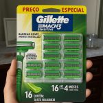 Carga para Aparelho de Barbear Gillette Mach3 Sensitive 16 unidades