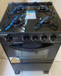 Fogão 4 Bocas Esmaltec Preto – Acendimento Automático Agata Glass