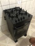 Fogão Atlas 4 Bocas preto Atenas Glass com Acendimento automático – Bivolt