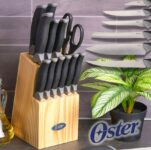 Jogo de Facas de Aço Inoxidável Oster Lindbergh, 14 Peças, Preto