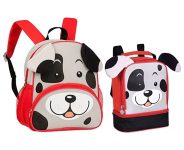 KIT Mochila e lancheira Clio Pets Cachorro Costas Cinza P