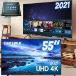 Smart TV LED 55″ 4K UHD Samsung UN55AU7700 – Wifi, HDMI