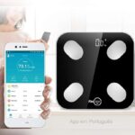 Balança Digital Smart Corporal Com Bioimpedância APP Android/IOS Preto – FlexInter