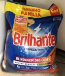 Brilhante Lava-Roupas em Pó Roupas Brancas e Coloridas Limpeza Total Pacote 4kg Tamanho Família