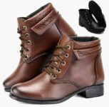 Botinha Feminina Bota Saltinho Cano Medio Lançamento