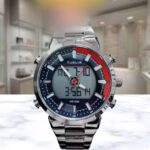 Relógio Masculino Tuguir AnaDigi TG1128 – Prata e Azul