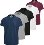 Kit 5 Camisetas Masculinas Slim Fit Básicas Algodão Premium