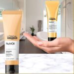 L’OREAL PROFESSIONNEL PARIS Leave-in NutriOil para nutrição e brilho, enriquecido com óleo de coco, com textura leve e para todos os tipos de cabelo, 150ml , Cor: Amarelo
