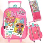 Mochila Infantil LOL com rodinhas