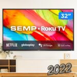 Smart TV LED 32″ HD Semp Roku R6500 3 HDMI 1 USB Wi-Fi Compatível com Google Assistant e Alexa